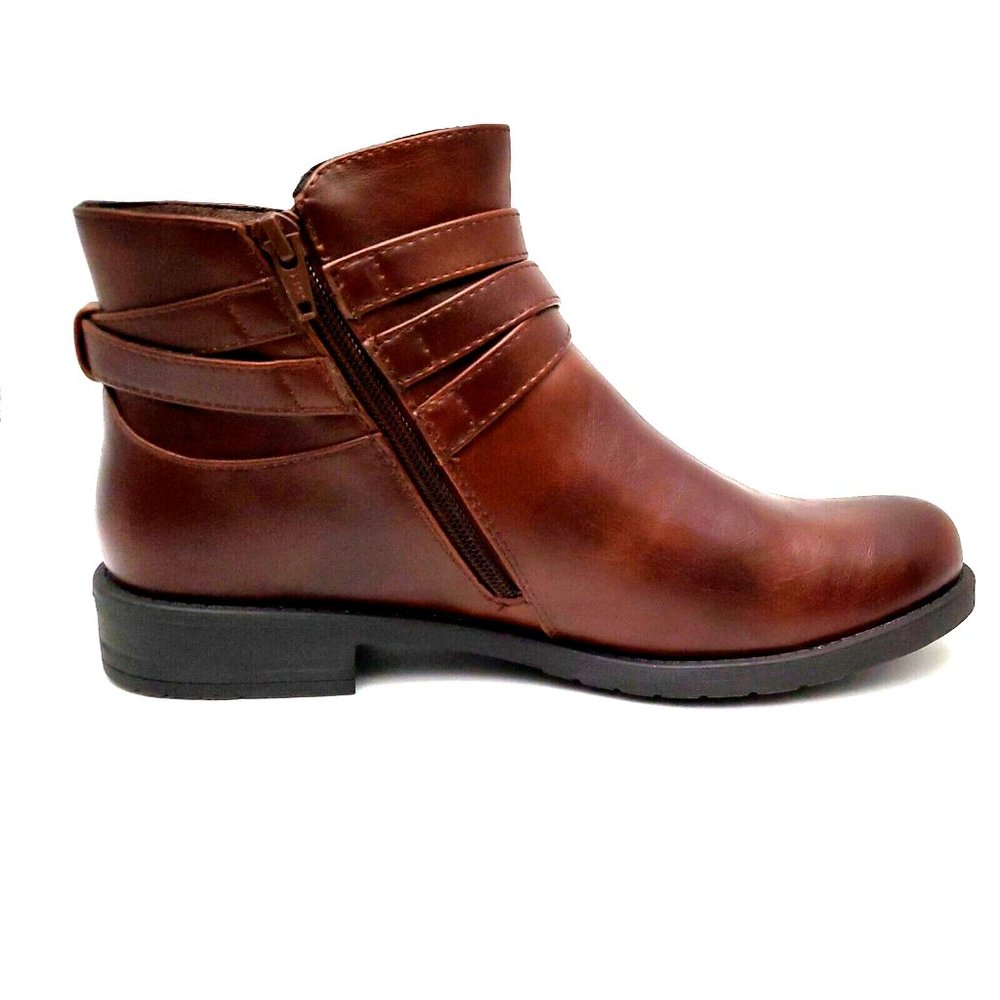 Yuu Calissa Women's Size 9.5 Brown Faux Leather Boot Shoes - Picture 7 of 12